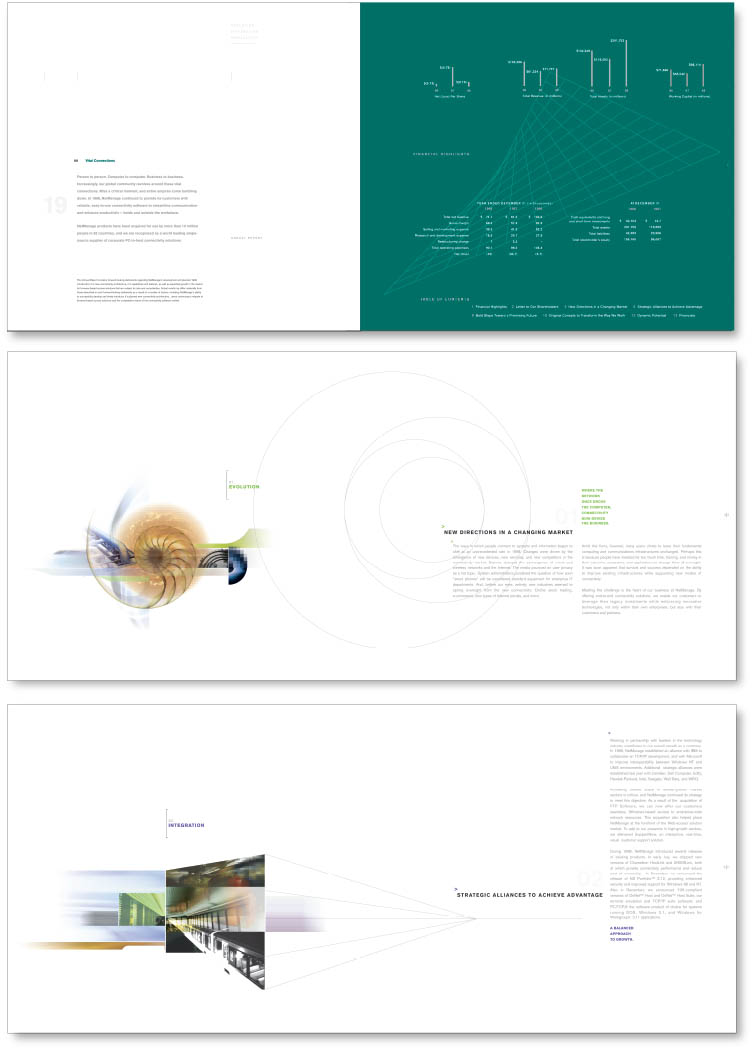 Netmanage Annual Report spreads